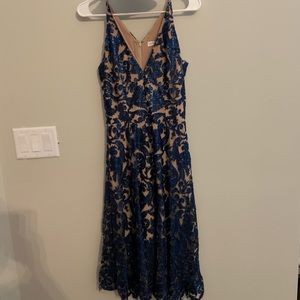 Dress The Population Dress Blue Medium Lace